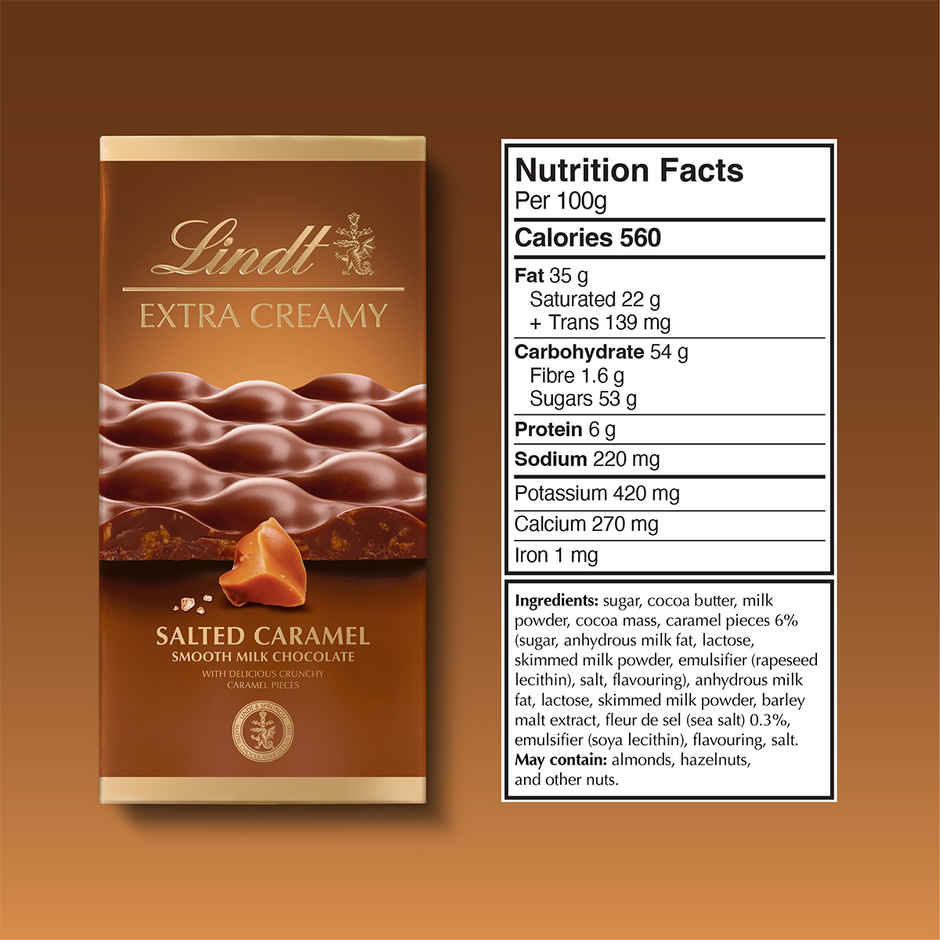 Lindt Extra Creamy Salted Caramel Tablet