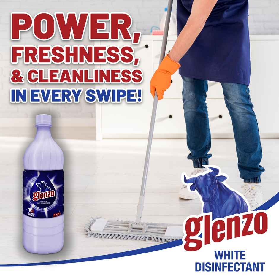 Glenzo WHite Disinfectant Phenyle Floor Cleaner