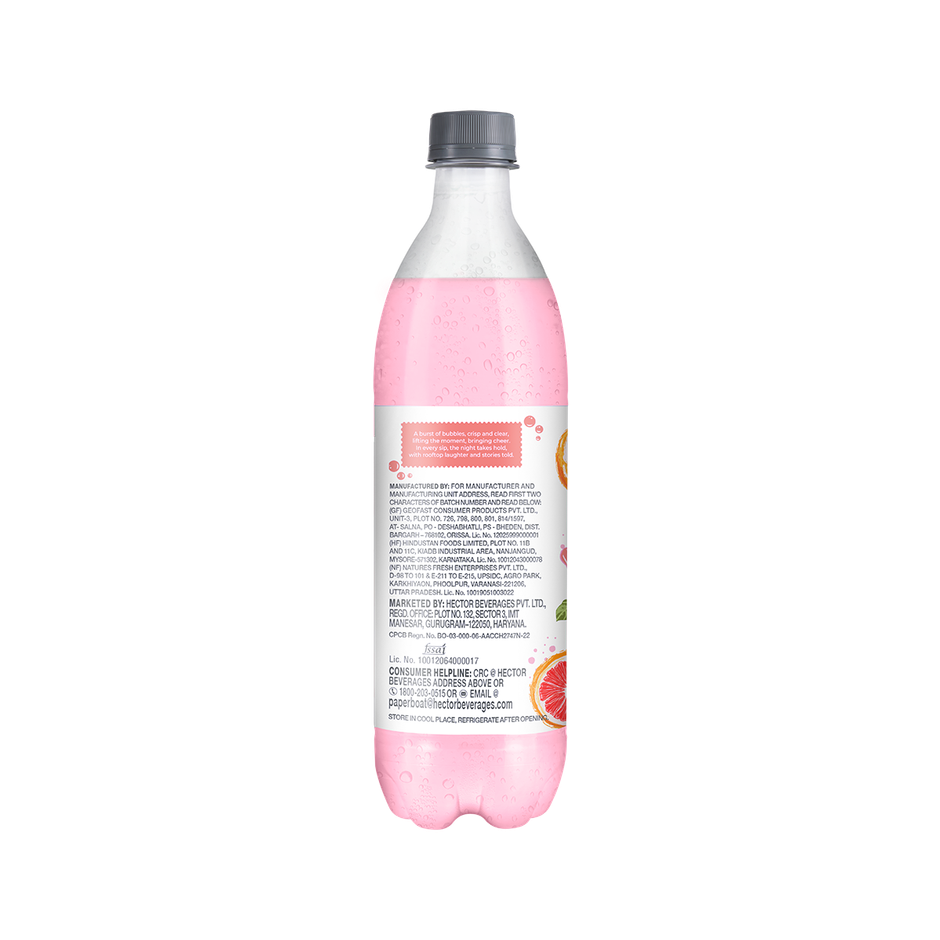 Paper Boat Zero Sugar Pink Grapefruit Tonic Water | Sugar Free Cocktail Mixer