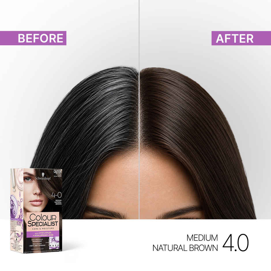 Schwarzkopf Colour Specialist Permanent Hair Colour 4-0 Medium Natural Brown