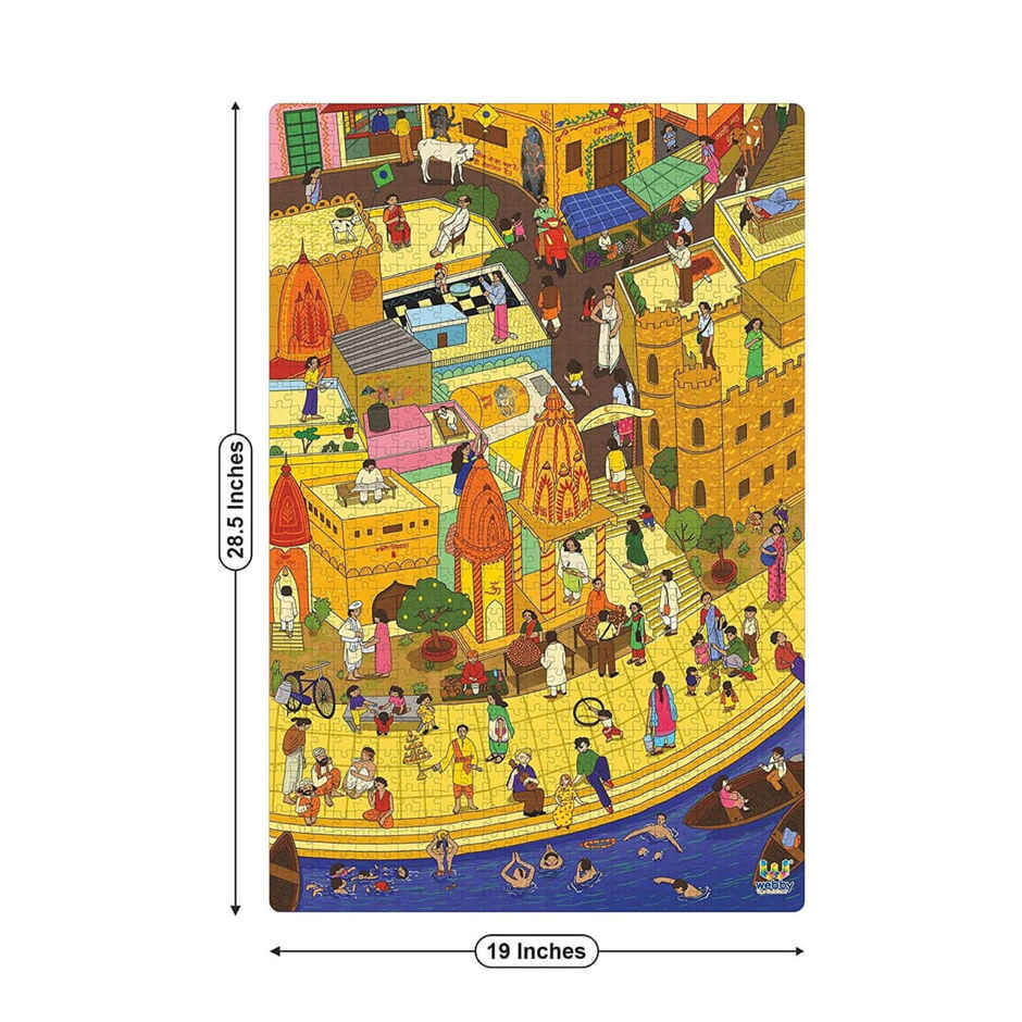 Webby 1000 Pcs Holy City Varanasi Jigsaw Puzzle Best Gift for Adult & 14+ kids | Fun & Challenging