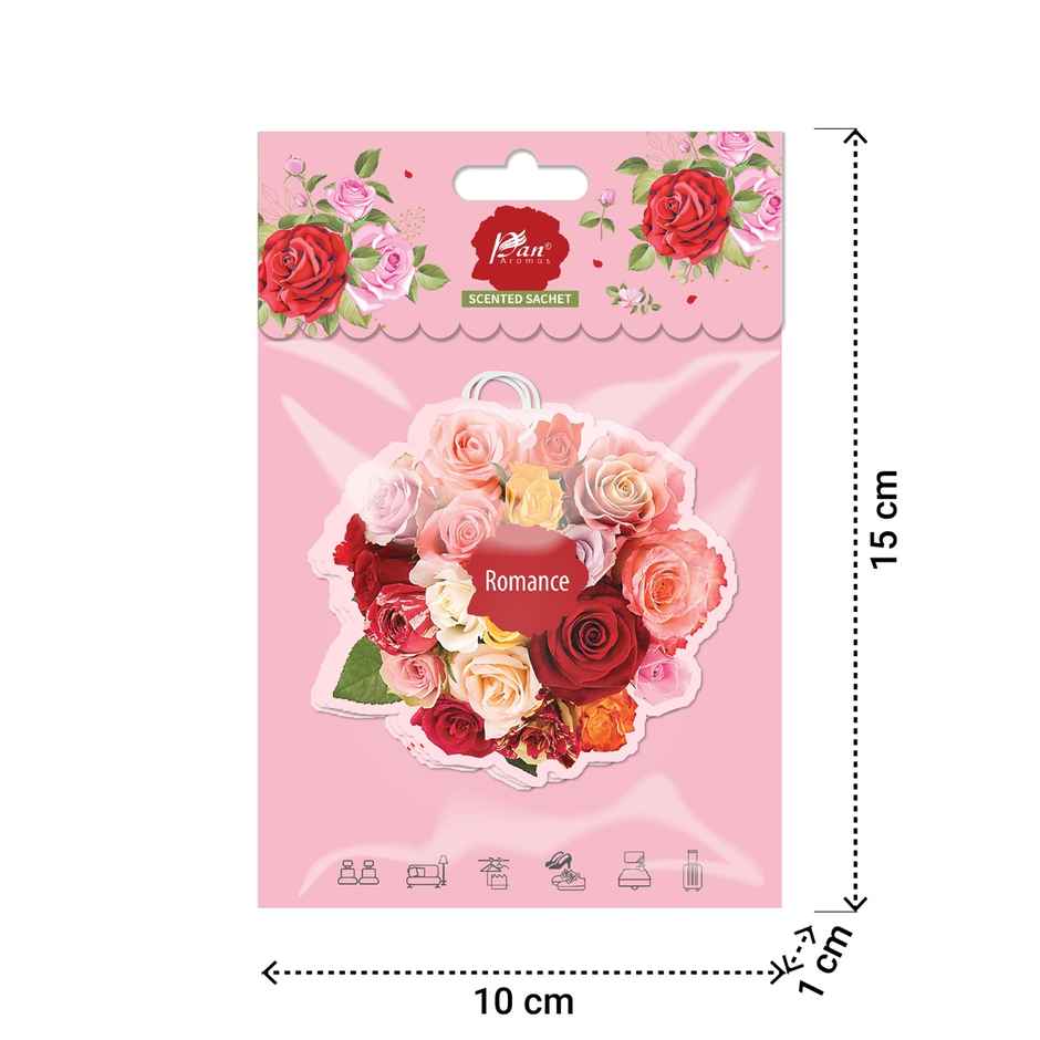Pan Aromas French Rose Scented Air Freshener | Paper Hanging Sachet