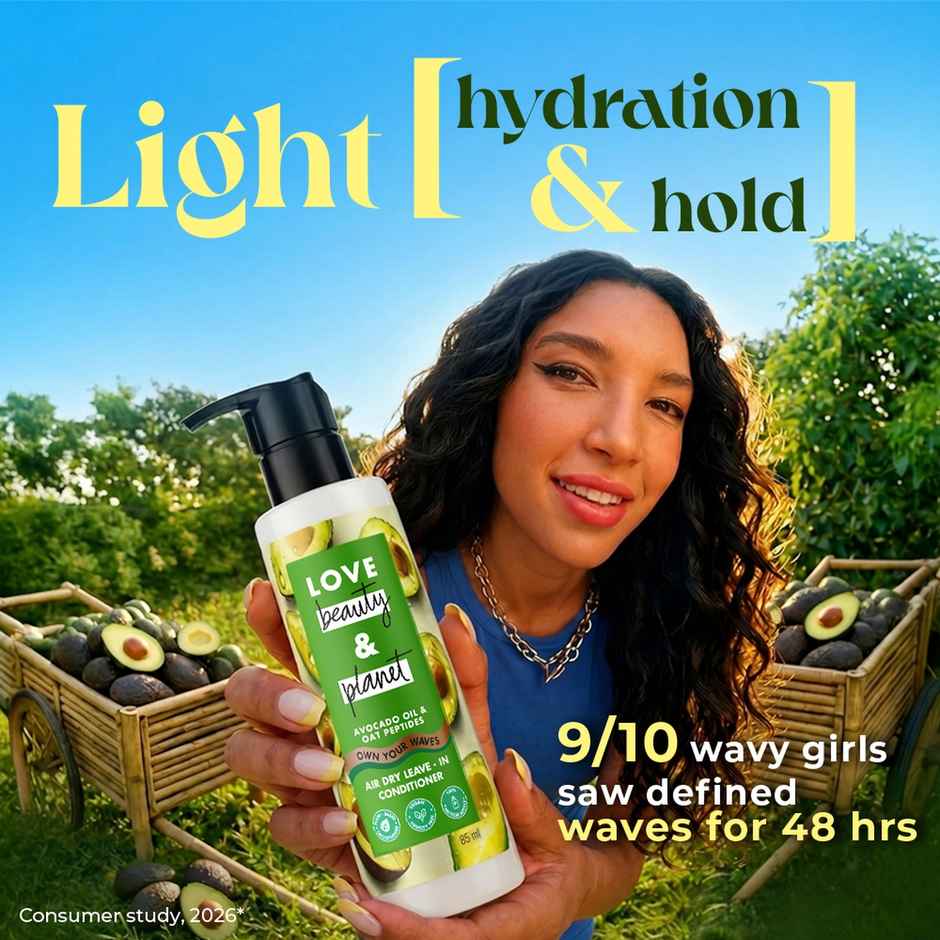 Love Beauty & Planet Avocado Oil & Peptide Leave-In Conditioner for Wavy Hair