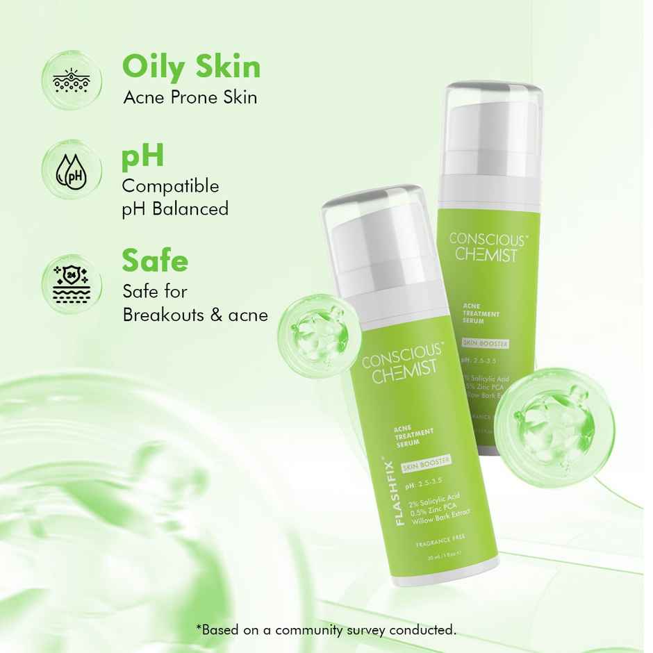 Conscious Chemist 2% Salicylic Acid Acne Treatment Serum For Acne, Blackheads & Open Pores