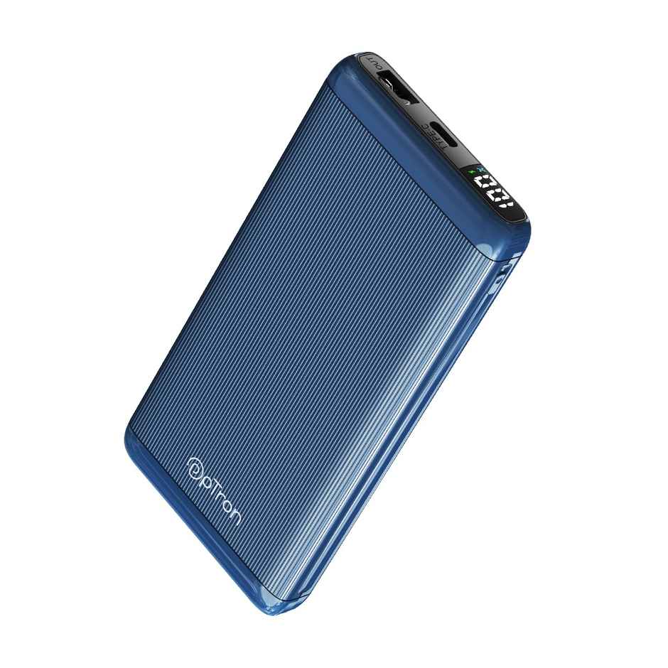 pTron Dynamo Vortex 10000 mAh 22.5W Fast Charging Power Bank | 20W Type C/Pd Fast Charging - Blue