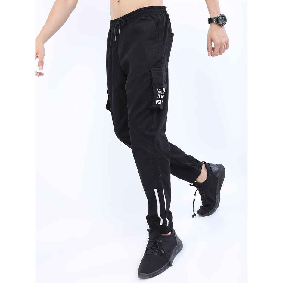 Ketch Men Grey Printed Jogger Trouser | Black | 34