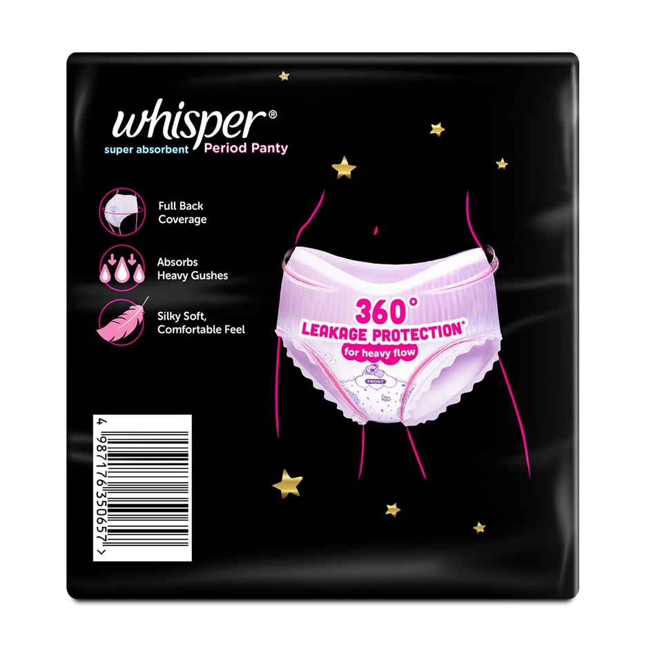 Whisper Super Absorbent Period Panties | L-XL Combo