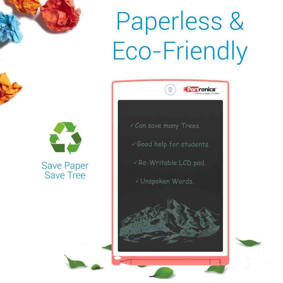 Portronics Ruffpad 8.5 Inch Re-Writable Lcd Pad