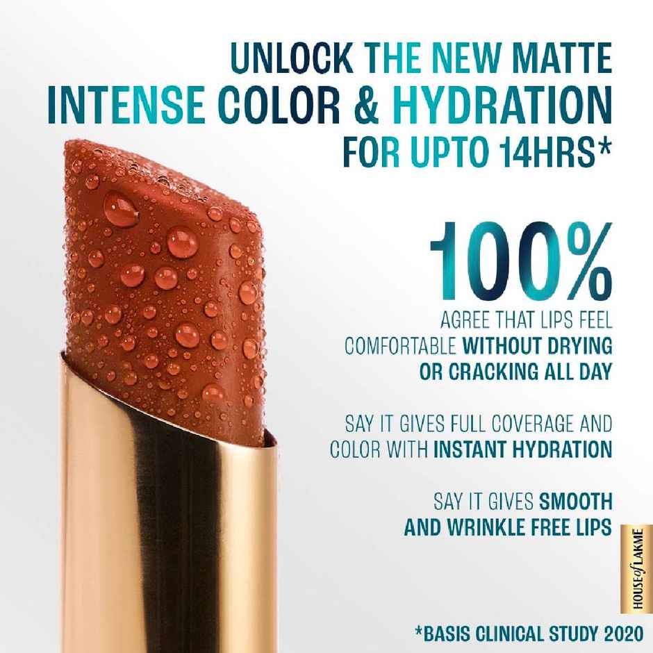 Lakme 9to5 Hya Matte Lipstick | Vacation Nude