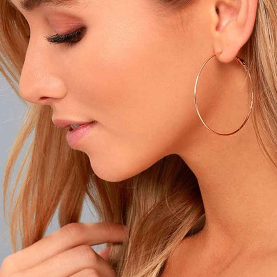 YouBella Jewellery Combo of 3 Pair of Hoop Earrings for Girls & Women (YBEAR - 32566)