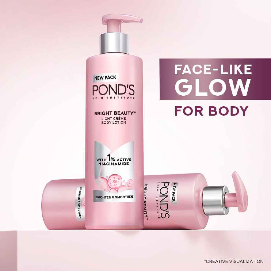 Pond's  Bright Beauty Light Cream Body Lotion For Smooth & Bright Skin,600Ml