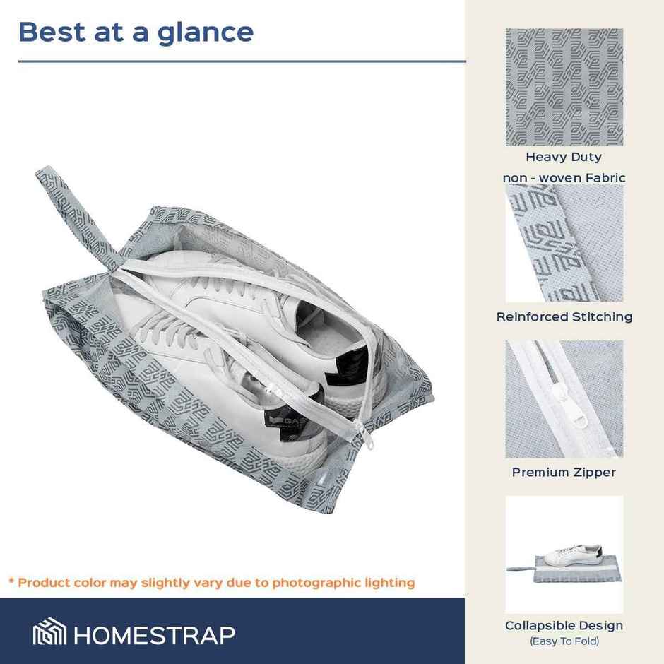Homestrap Pack Of 4 Non-Woven Shoe Bag