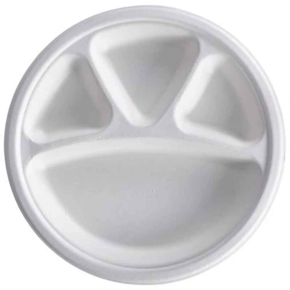 Round Plate | 4 Compartment | 11 inch | Naturepac Combo