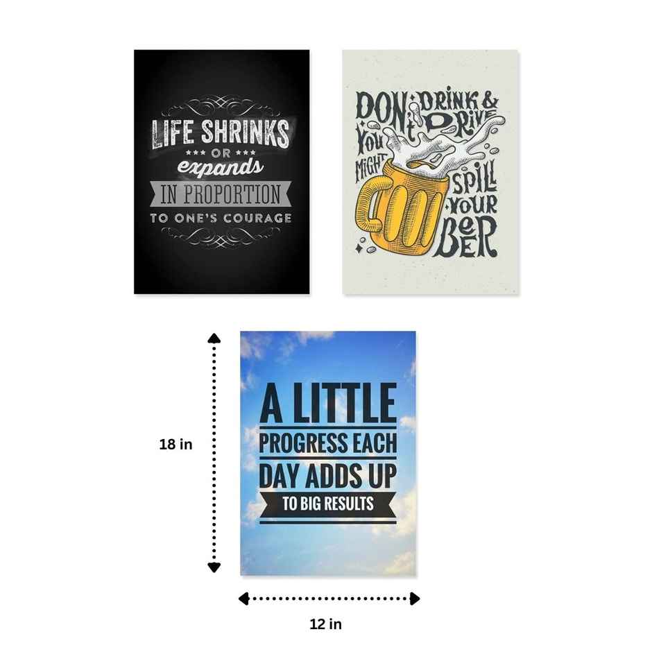 Paper Plane Design Wall Posters For Office Decor | Set of 10 | Size | 12 Inch x 18 Inch | D38