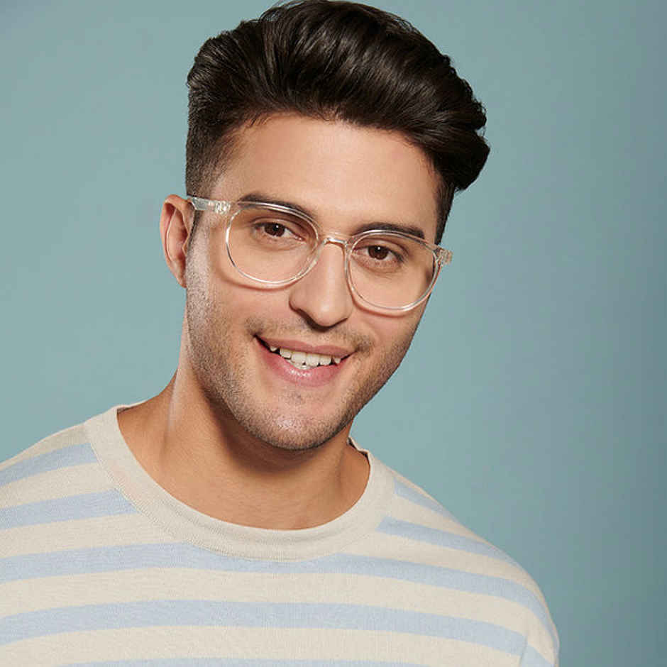 Lenskart Blu Unisex Solid Plastic Computer Glasses | Crystal Transparent - L