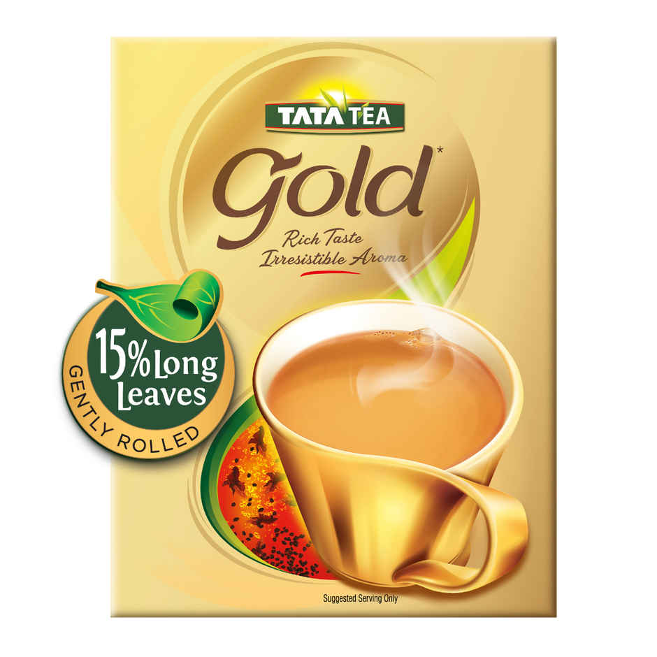 Tata Tea Gold Black Tea, Assam Teas with Gently Rolled Aromatic Long Leaves