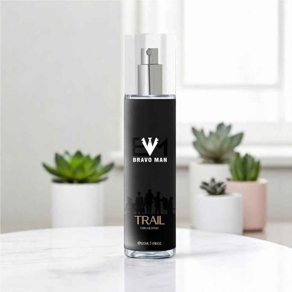 Bravoman - Trail No Gas Body Mist Perfume Deo For Men - Citrus | Spicy | Woody | Leathery Scent