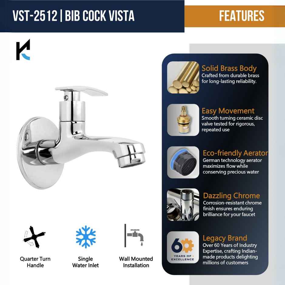 Kamal Bib Cock Vista | Vst-2512 Bib Tap Faucet