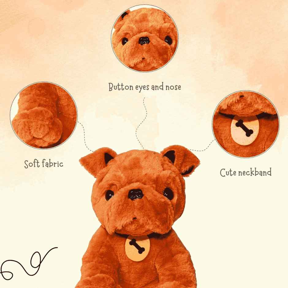 Toytales Puppy Dog|Brown |Stuffed Animal| Plushie| Toys For Baby |Girls Boys |Animal|Soft Toy
