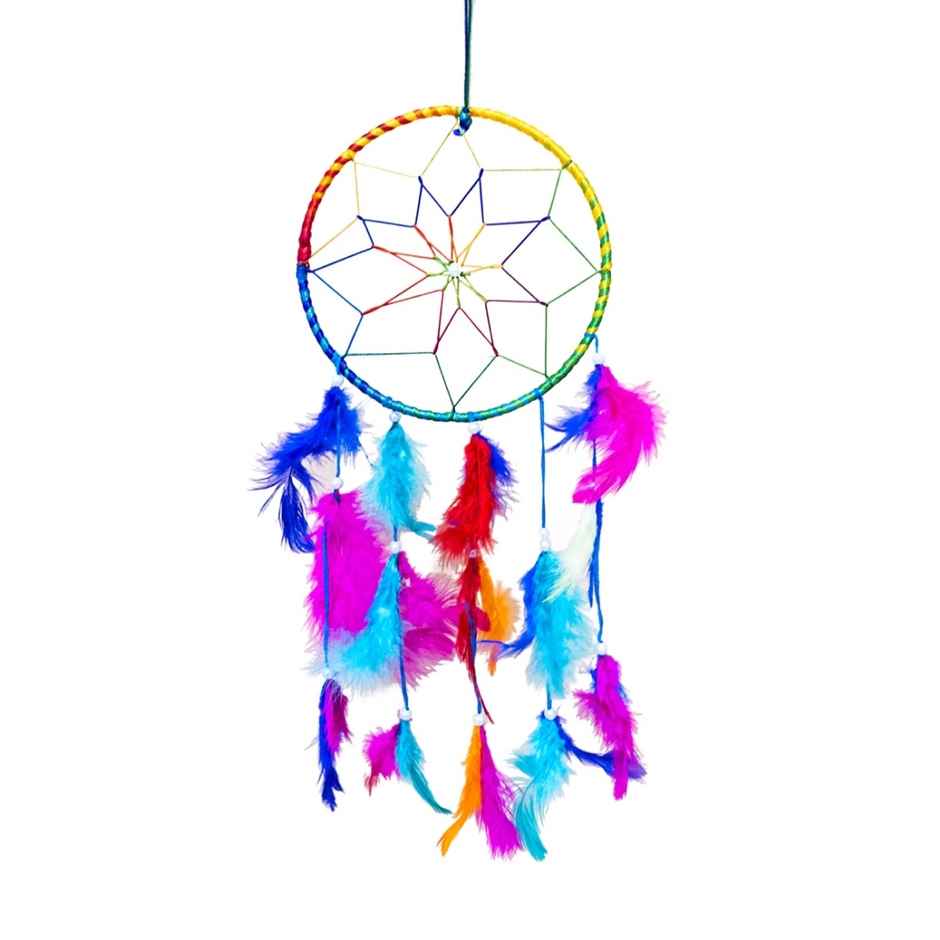 Urbanfix Multi-Colour Dream Catcher for Home & Bedroom | Decorative Bohemian Wall Hanging