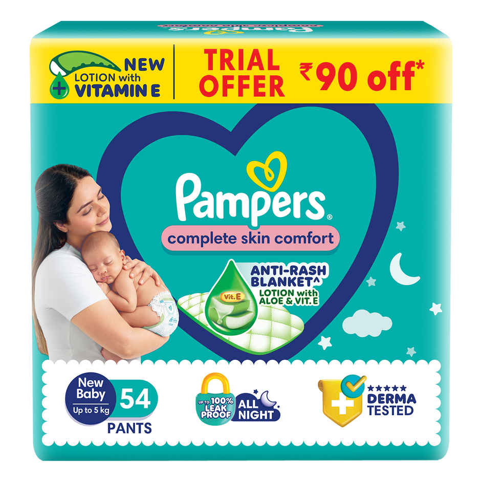 Pampers All Round Protection Diapers | Pant Style | New Born | 37 pcs