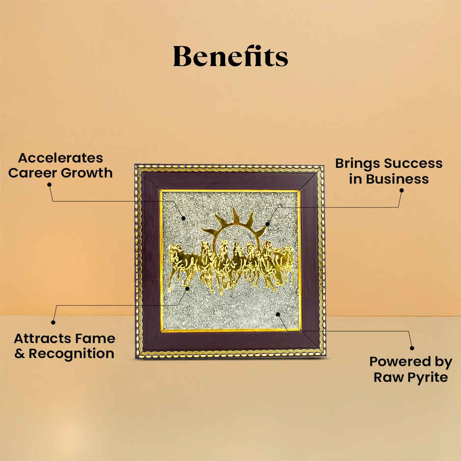  Astrotalk 7 Horses On Raw Pyrite Frame