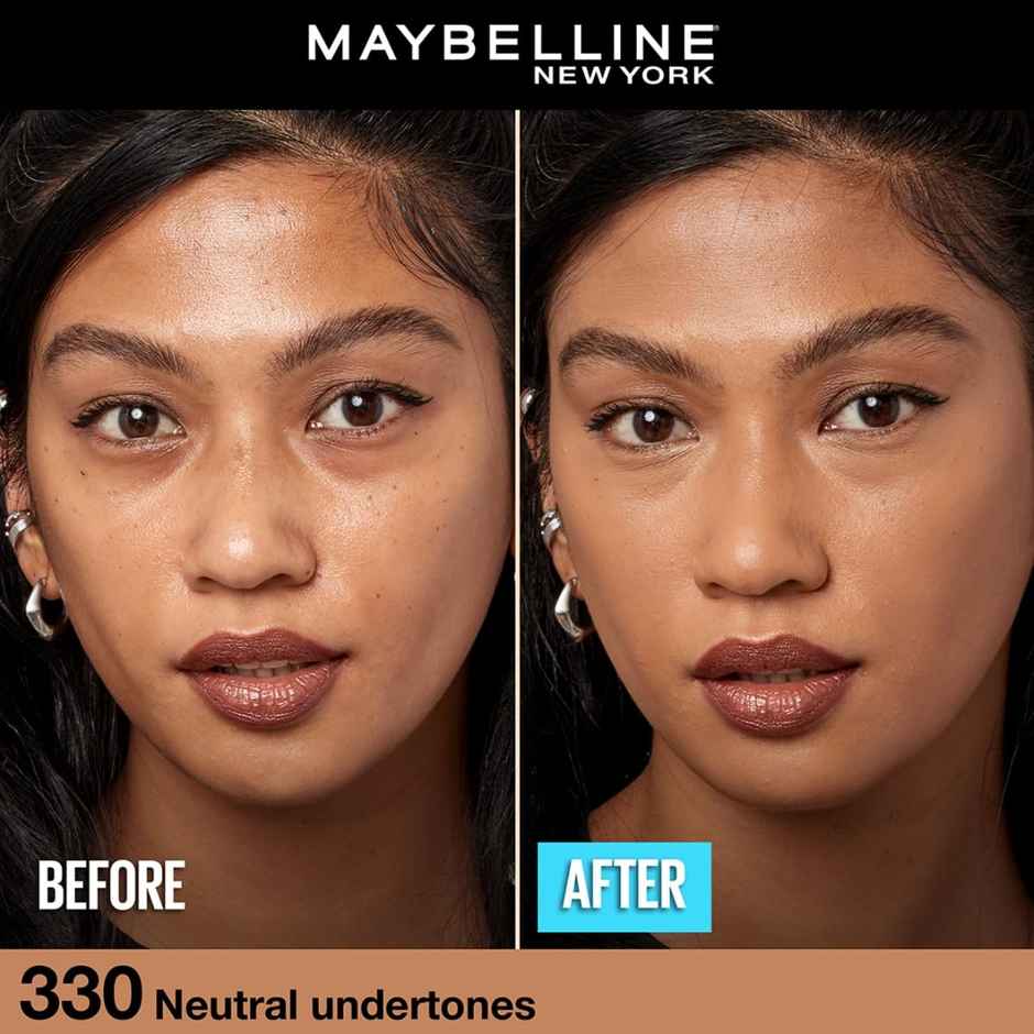 Maybelline New York Fit Me Matte+Poreless 16H Oil Control Foundation With SPF 22, Shade 330