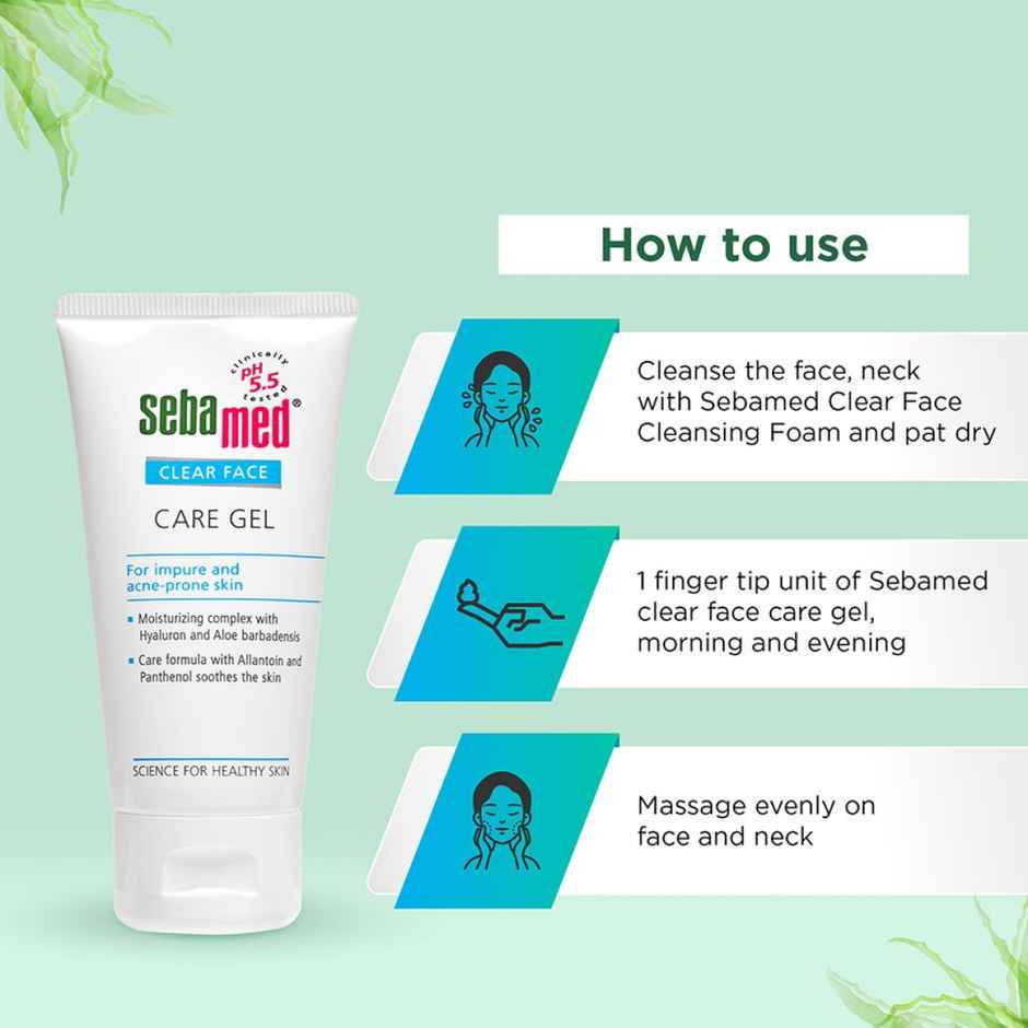 Sebamed Clear Face Care Gel | pH 5.5 | Hyaluronic acid & Aloe Vera
