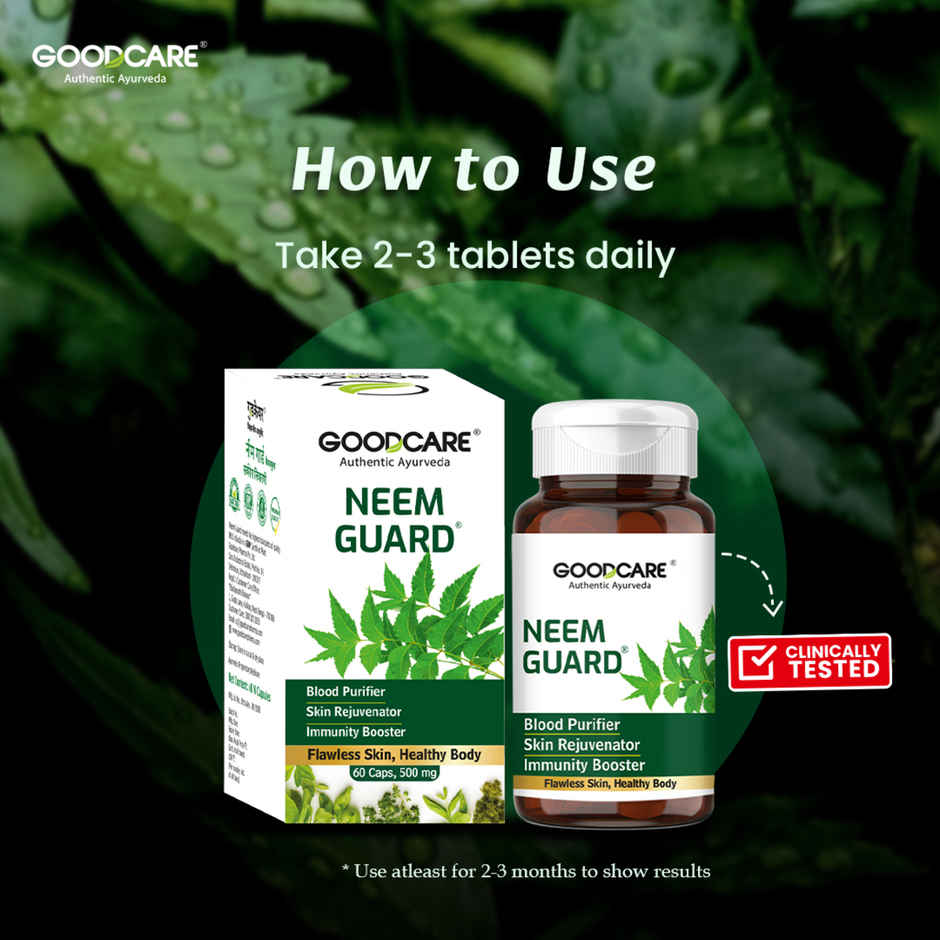 Goodcare Neem Guard Ayurvedic Capsules For Clear And Healthy Skin 60 Capsules