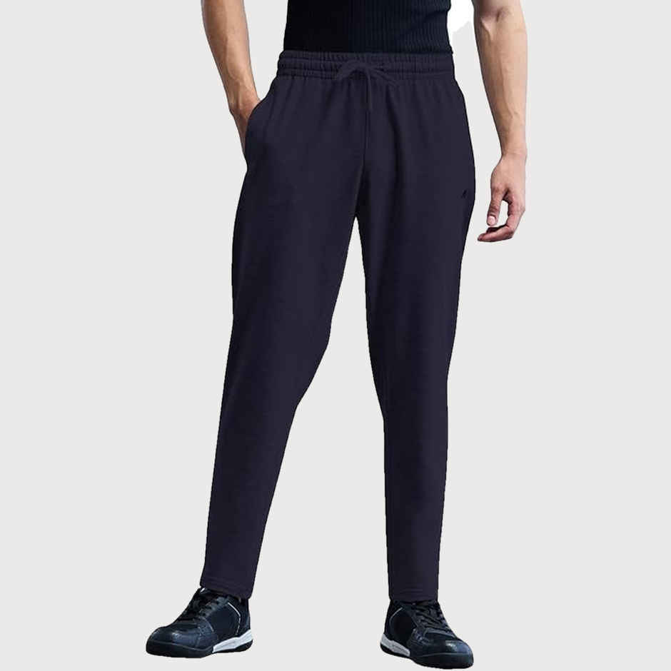 Boldfit Men's Track Pant Comfortable Lower Cotton Night Breathable Regular | Navy - XL