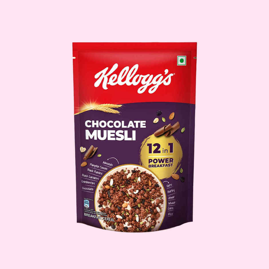 Kellogg's Chocolate Muesli | 12 In 1 Power Breakfast | No Maida | No Palm Oil | India's Tastiest Muesli