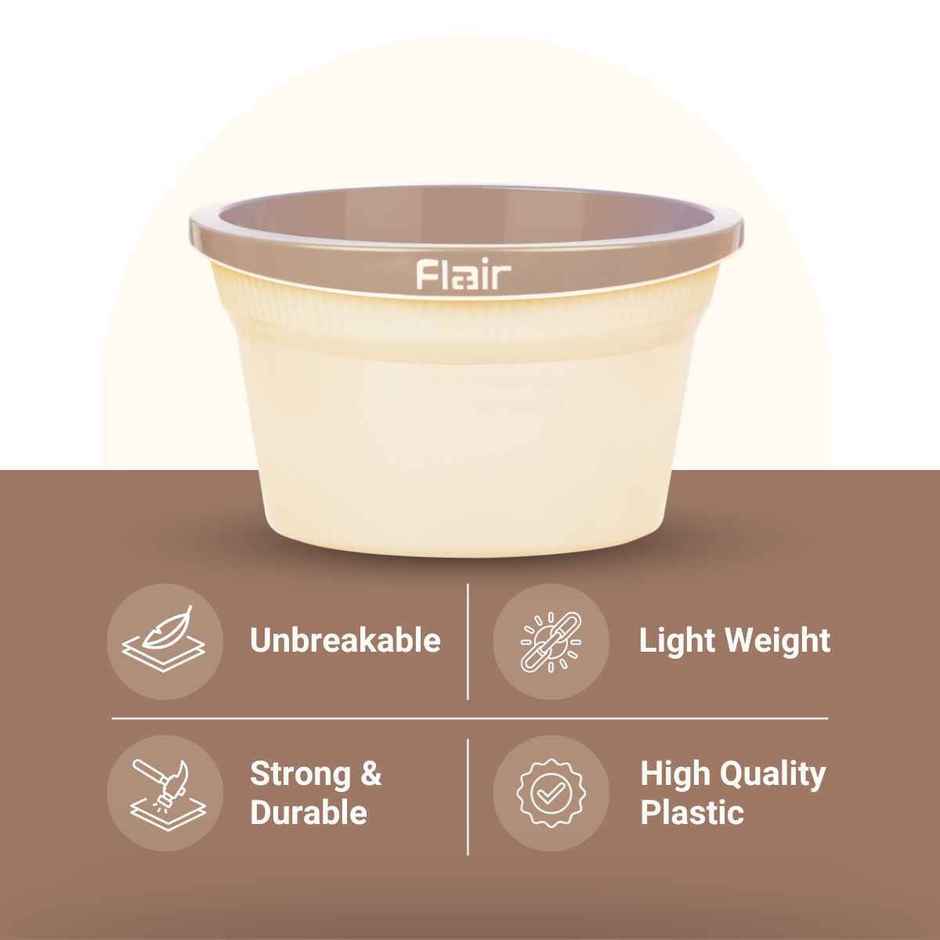 Flair Estella Home Bath Tub | 20 L | Beige