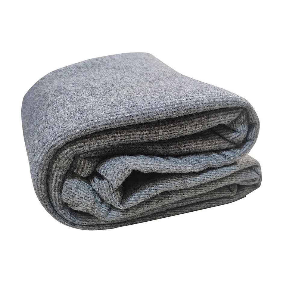 Elegant Weavers Single Blanket Solid Grey -1 pc | 130 cm x 215 cm