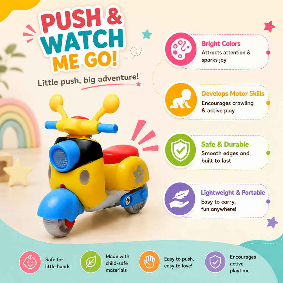 Toytales Mini Scooter | Friction Mini Vehicle |Toys For Boys | Vehicle Toys