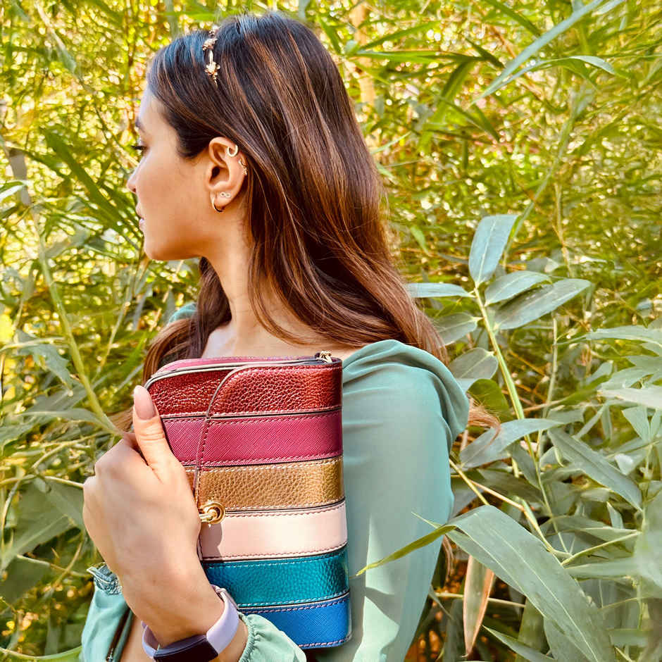 Accessorize London Women's Edie Rainbow Cross-Body Bag | Multicolorcolor