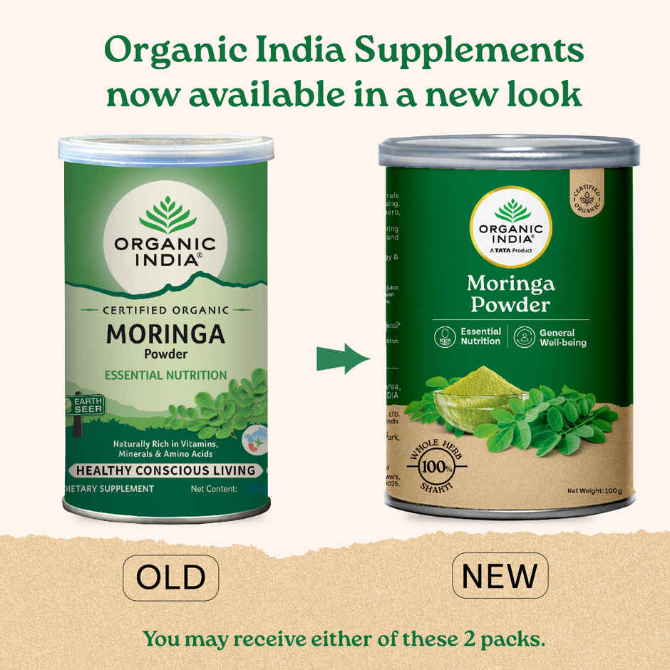 Organic India Moringa Powder, Essential Nutrition Superfood