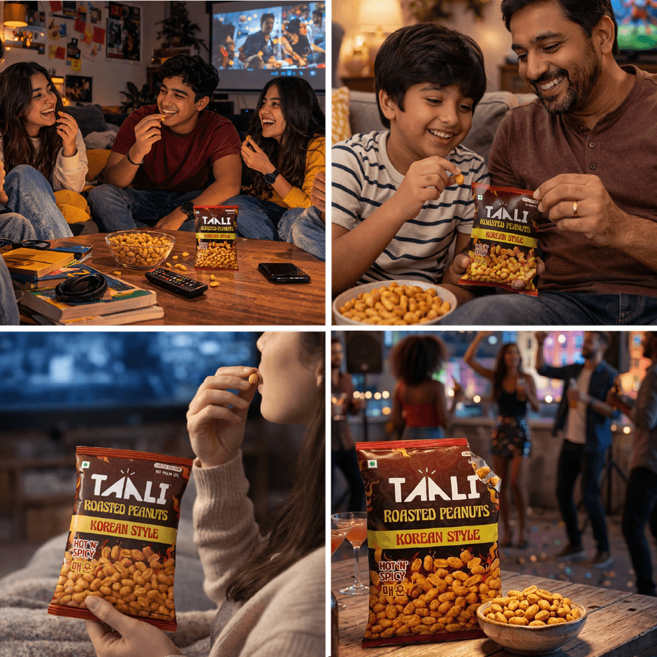Taali Roasted Peanuts - Korean Snack, Premium Quality Bharuchi Nuts, Rich in Protein