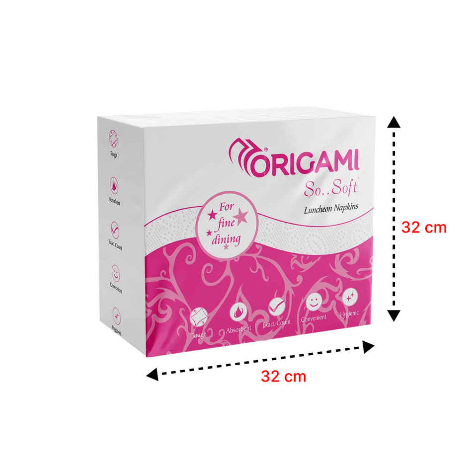 Origami Luncheon Tissue Paper Napkins - 32 X 32 cm - 50 Serviettes