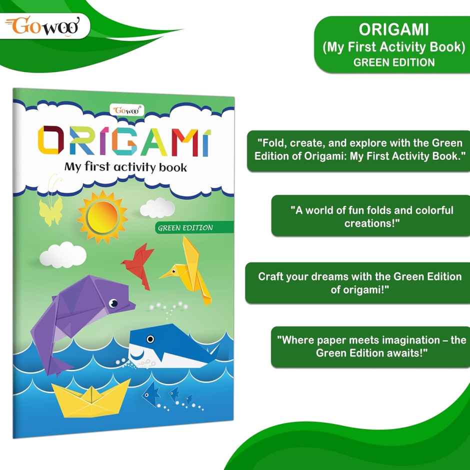 My First Activity Book Origami | Blue |Pink & Green Edition - Kids Activity Book-Pack of 4