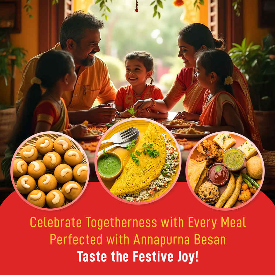 Annapurna Whole Chana Dal Besan / Fine Besan / Gram Flour