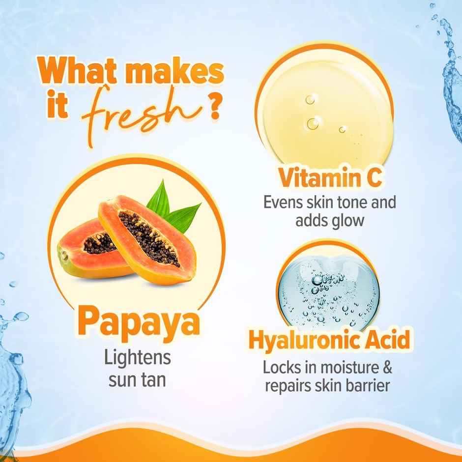 Aqualogica Glow+ Dewy Lightweigh Sunscreen Gel SPF 50+ PA++++ with Papaya & Vitamin C Combo
