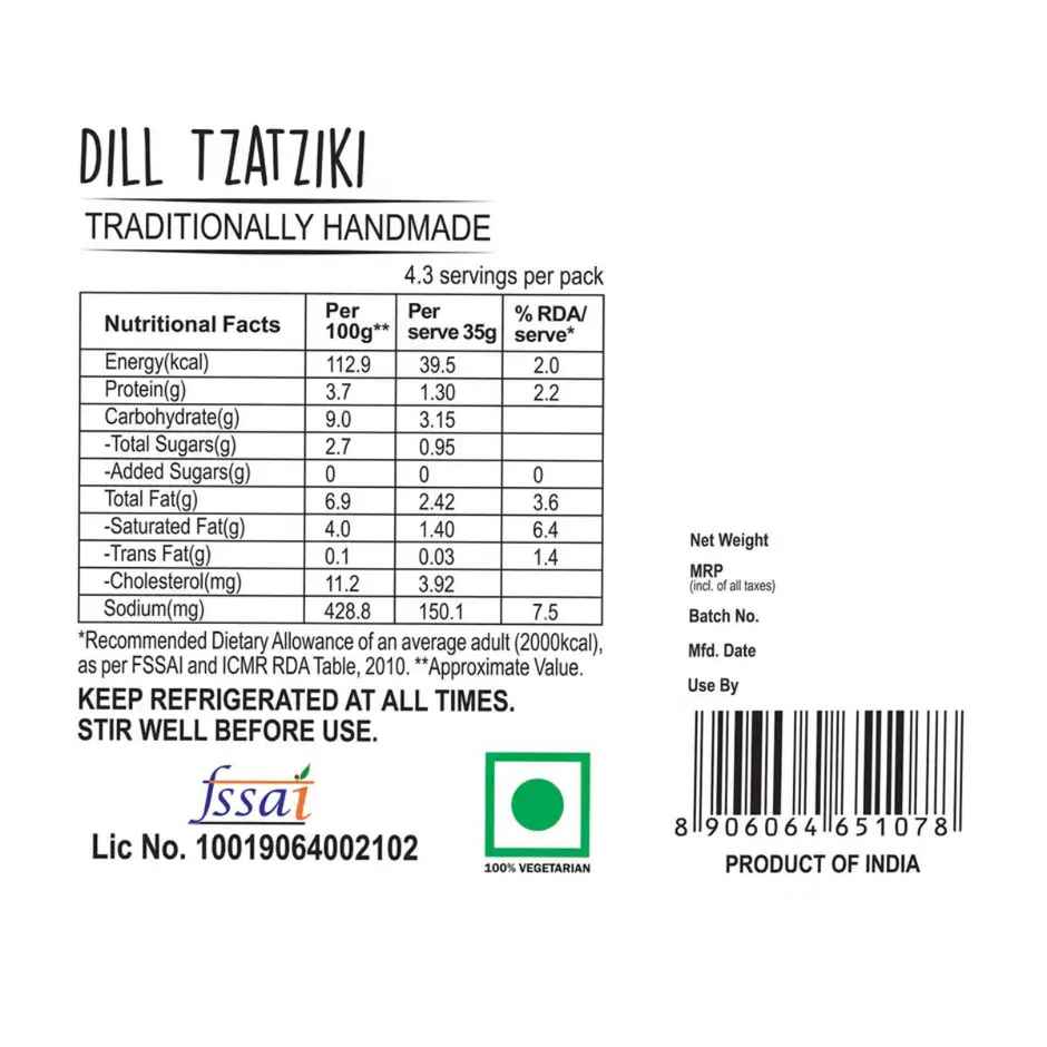 Wingreens Farms Dill Tzatziki Dip