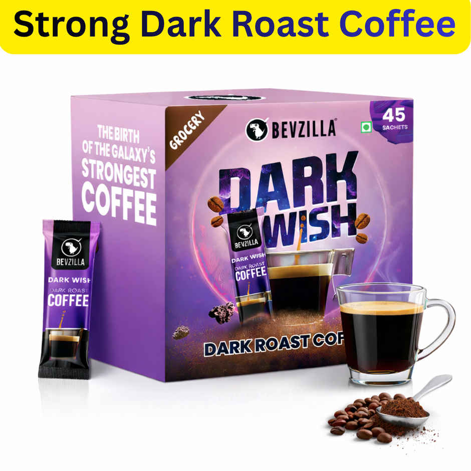 Bevzilla Dark Wish Black Roast Instant Coffee Powder Sachets