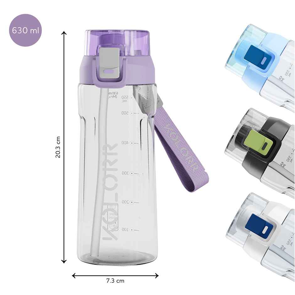 Kolorr Glide 630 ml Bottle | Grey & Purple | Ideal for Travel & Everyday Hydration