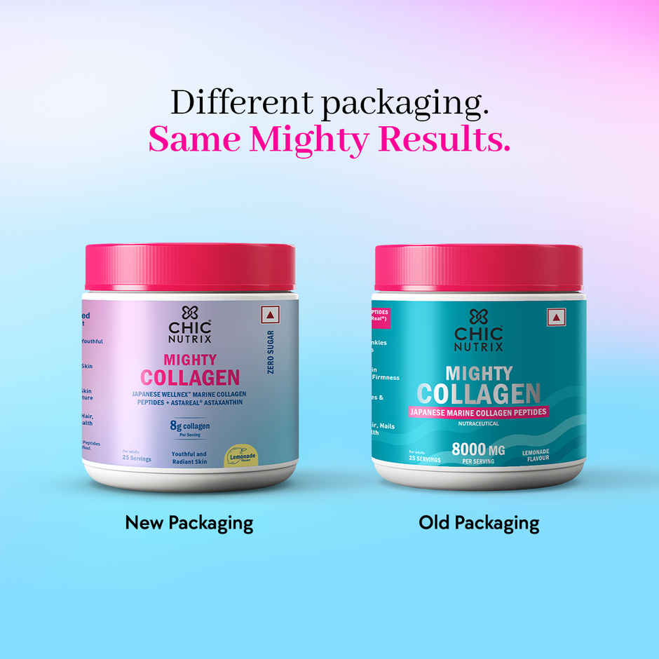 Chicnutrix Japanese Marine Collagen Peptides + 2 mg Astaxanthin, Lemonade Flavour