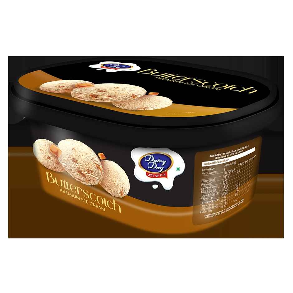 Dairy Day Crunchy Butterscotch Premium Ice Cream Tub
