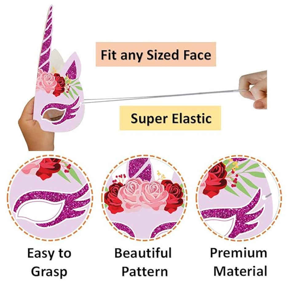 Unicorn Birthday Mask | Pack Of 12 | Party Propz