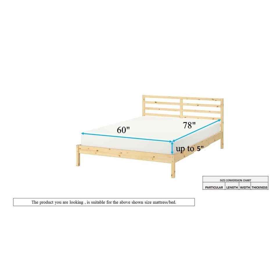BAY6 Brown Quilted Microfiber Cotton 350 GSM Mattress Protector For Queen Size Bed