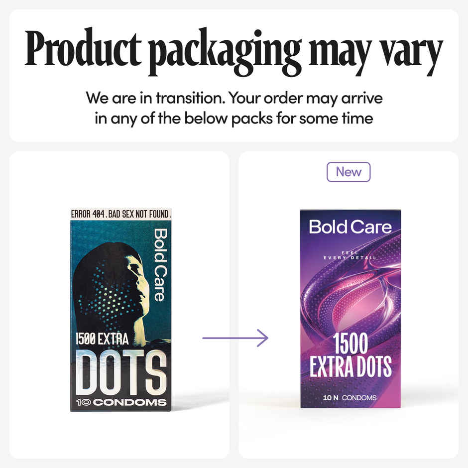 Bold Care Extra Dotted Condom | 1500 Raised Dots