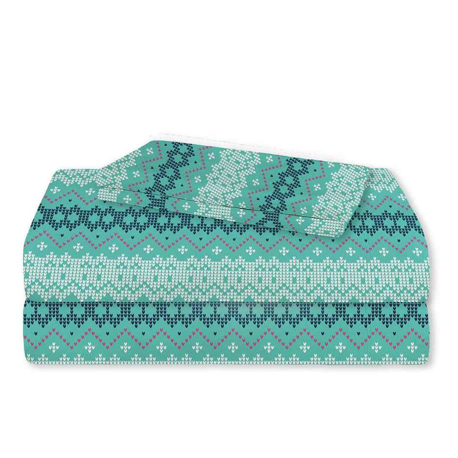 Home Elegance Microfiber Bedsheet Set | Queen Size Double Bed sheet | 2 Pillow Covers | Pixels
